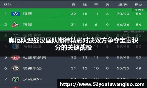 奥厄队迎战汉堡队期待精彩对决双方争夺宝贵积分的关键战役