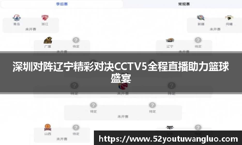 深圳对阵辽宁精彩对决CCTV5全程直播助力篮球盛宴